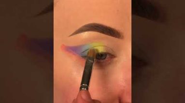 Rainbow Eye Makeup Tutorial 😍 | by alicekingmakeup | Subscribe for more unique tutorials 👇 #short