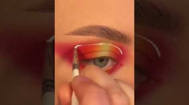 Rainbow eyemakeup Tutorial 😉 alicekingmakeup | love the end result 😍| Subscribe for more #short