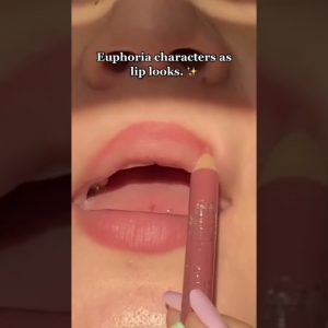 Euphoria Characters aa lip looks 😍| For more easy amazing makeup trick, subscribe us👇👇 #short