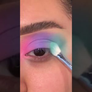 Rainbow Eye Makeup with floating liner Tutorial❣️CR:Mariana Subscribe 4 more unique tutorials #short