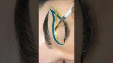 Double wing Eye Liner Tutorial… 😍✨| CR: maquiagemsimplessss ❣️ #short