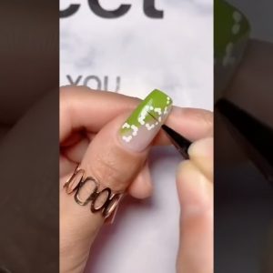 Amazing Nail Art tutorial for summer 💚 | idea.nail.designn | Subscribe for more 🤍