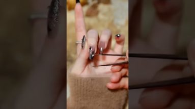 Amazing Nail Art 🧡🖤💅 | By MNSL ✨ #Short | Subscribe for more 😍