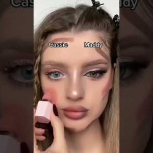 Cassie VS Maddy Makeup look… 🥰❣️| CR: Juliettaf #short | Subscribe for more 👇😍
