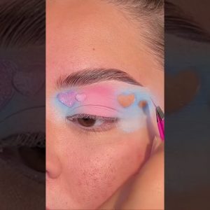 Makeup inspired by Lgbtq + flags - Transgender 💗💕 | CR: olivia__makeup ✨ #short #eyemakeup