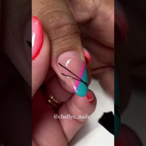 Amazing Nail Art tutorial for summer 💚 | chelly_nails | Subscribe for more ❣️