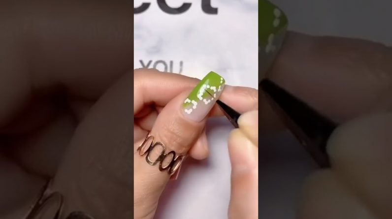 Amazing Nail Art tutorial 💚 | idea.nail.designn | Subscribe for  more 🤍