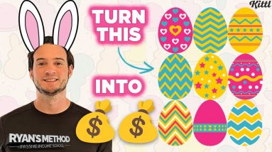 How I Turned a Kittl Template Into Multiple Easter Designs That SELL!