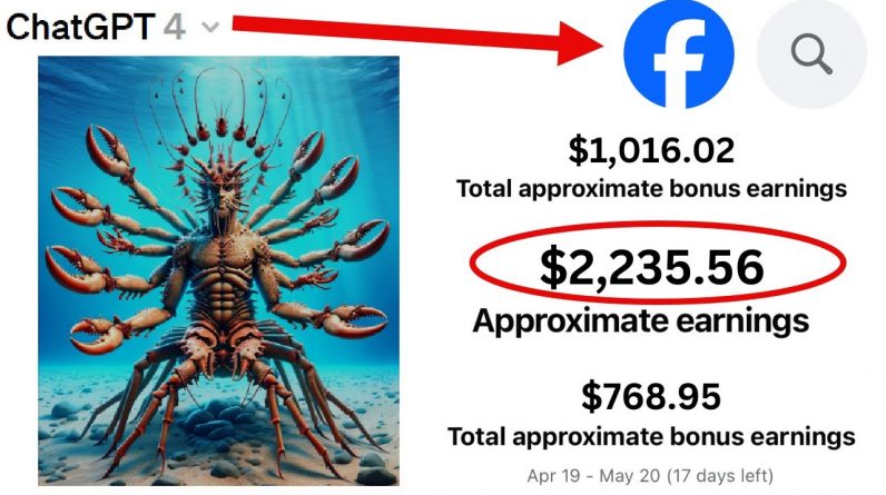 $2,235  A Month On Facebook - Get Paid For Posting Ai Content!